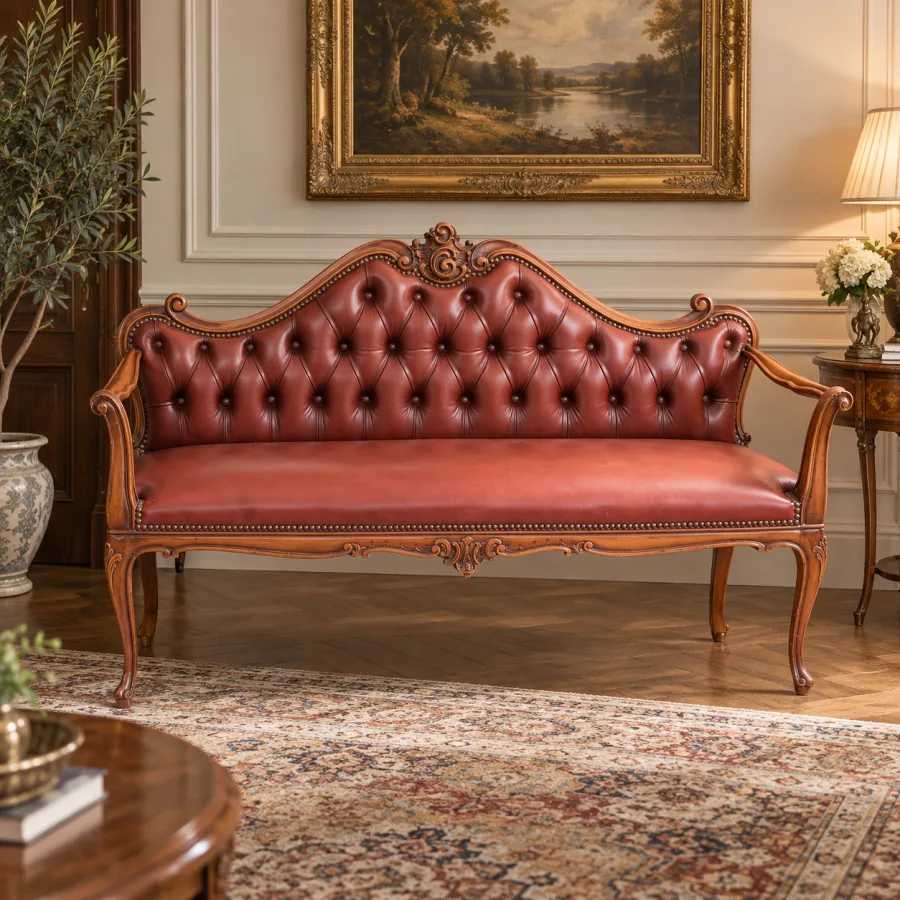 Elegant Louis XV- stijl bank